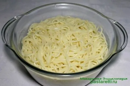 Спагети с миди в сметанов сос, макарони енциклопедия