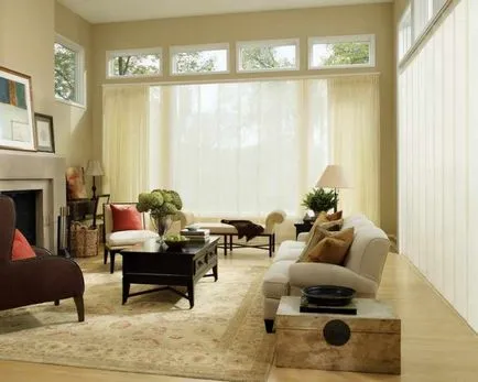 Modern függönyök a nappali fotó lehetőségek