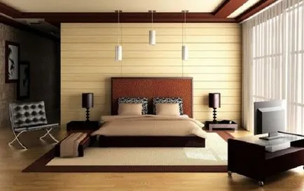Dormitor în tonuri de maro modul de a decora propriile lor mâini, vse o spalne