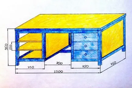 маса Дърводелски със своя ръце работна маса е необходимо нещо в икономиката