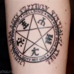 Pentagram tetoválás jelenti fotók és vázlatok