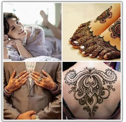 Henna tetoválás divat trend a modern menyasszony, fiesta - része a nyaralás!