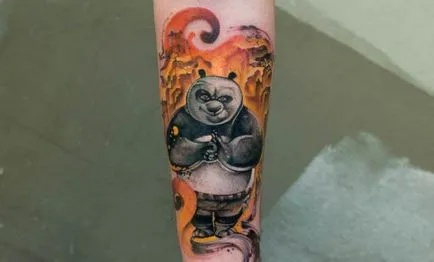 tatuaj Panda pentru bărbați și femei - schițe, fotografii sensul