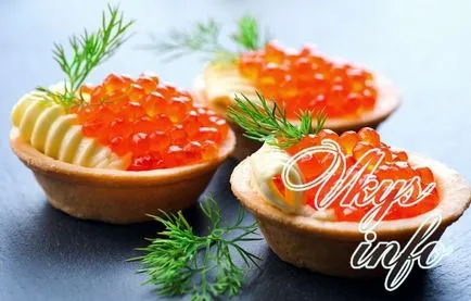 Tartlets с червен хайвер рецепти със снимки