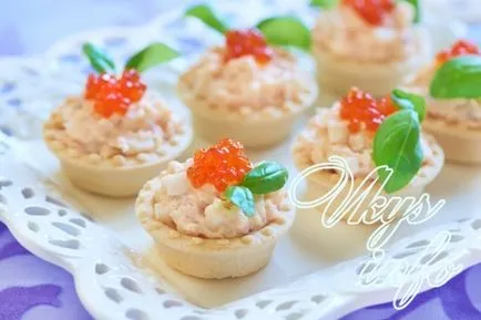 Tartlets с червен хайвер рецепти със снимки