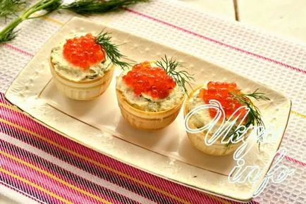 Tartlets с червен хайвер рецепти със снимки