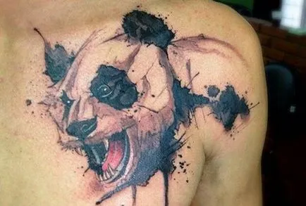 tatuaj Panda pentru bărbați și femei - schițe, fotografii sensul