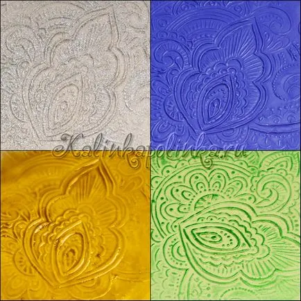 Текстурите и печати, изработени от полимер глина с ръцете си