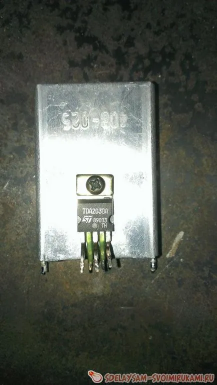 hangerősítő chip TDA2030A, a mester osztály saját kezűleg