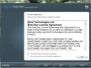 Instalarea ce serverul Zend (apache) pe ferestre