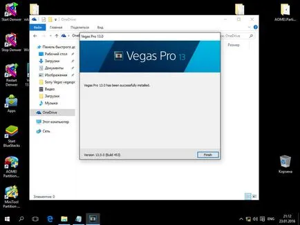 Инсталиране на Sony Vegas 13 в Windows 10, конфигурацията на сървъра, прозорци и Linux