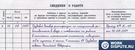 Уволнение статия за пиянство на работното място