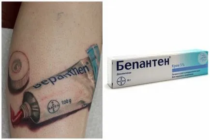 Îngrijire tatuaj după consiliere profesională naneseniya-