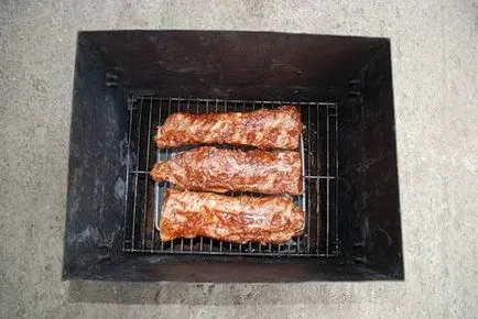 Füstölt sertésborda a smokehouse - lépésről lépésre recept fotók