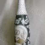 Ólomüveg festés palack - Kaleidoszkóp dekoráció