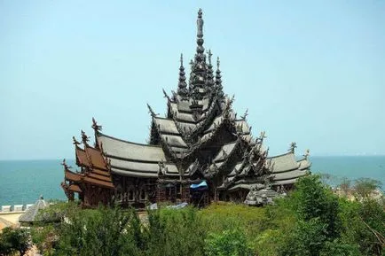 A Sanctuary of Truth Pattaya, hogyan juthatunk ki magad Pattaya és Bangkok, a helyszín az utazási