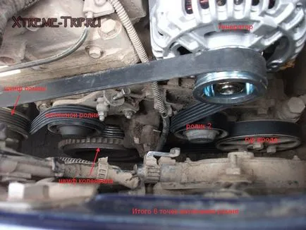 A generátor cseréje és öv területén Chevrolet - fotó és videó