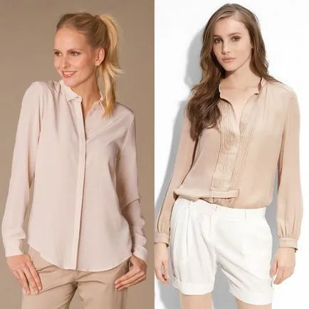 Дамски копринена блуза от бизнес на романтичните стилове