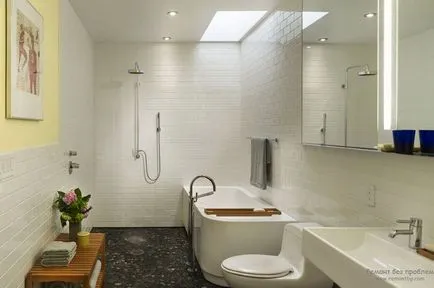Красив дизайн на модерен интериор баня в модерен стил
