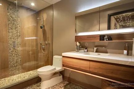 Gyönyörű design modern fürdőszoba belső modern stílusban