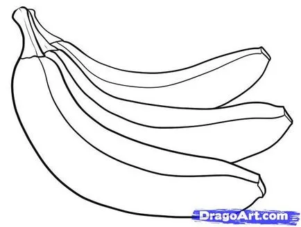 Banana постепенно рисуване - как да се направи рисунка с молив ябълка ябълка, постепенно
