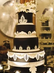 Черно сватбени торти снимки