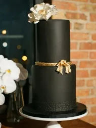Черно сватбени торти снимки