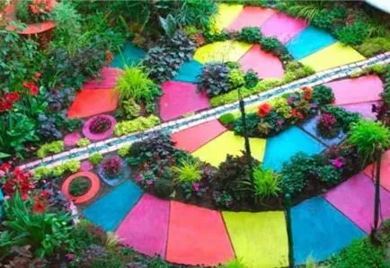 alei de grădină colorate - simplu