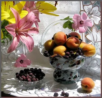 композиция от цветя плодове подарък