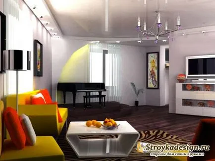 A design a nappali a lakás