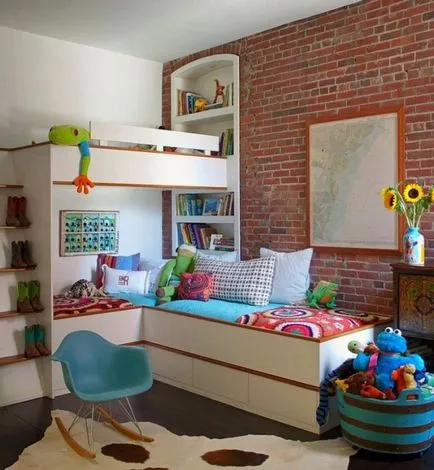 Tervezz egy kisgyerek terem - Kép szokatlan tervezési megoldások