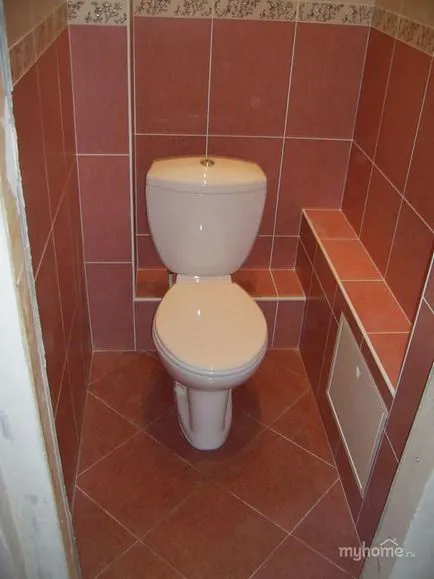 Design-ul de dimensiuni mici de toaletă, baie, WC, interior