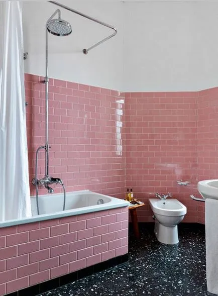 Tervezés rózsaszín fürdőszoba - fotó belső a különböző stílusok és ötletek színkombináció