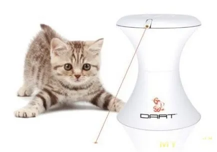 Jucărie pentru pisici - șurub frolicat interactiv automat roșu cu laser pointer pisică de companie exercițiu de jucărie câine