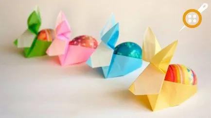 Efectuarea origami iepure - iepure vİdeolu curs de fabricare a hârtiei