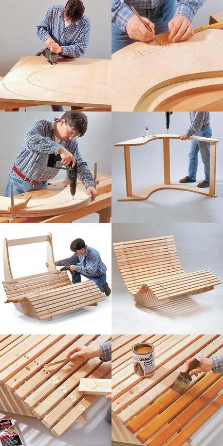 Как да си направим люлеещ се стол, изработен от шперплат с техните ръце стъпка по стъпка ръководство