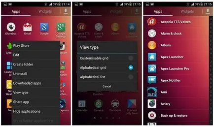 Hogyan kell telepíteni a samsung TouchWiz launcher 5. Galaxy S4 bármely android 4