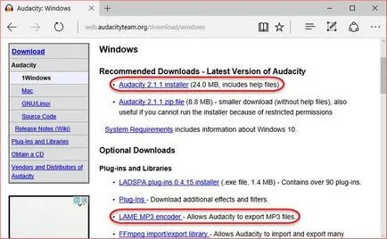 Cum de a înregistra și procesa sunetul dintr-un program gratuit Audacity microfon