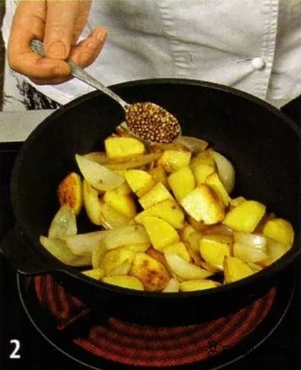 Burgonya spenótos recept egy fotó