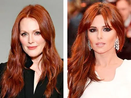 За да се поберат нюанси на червено цвят на косата - боядисани в червено, както и обратното
