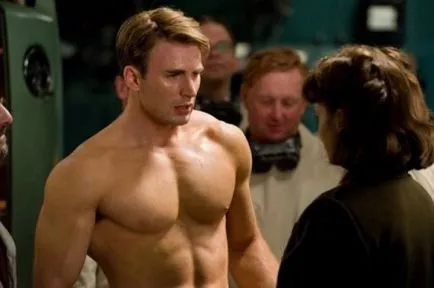 Chris Evans képzési és táplálkozási program egy sor izom szerepének Captain America