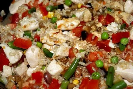 Csirke zöldséggel és barna rizs, Mása karmalskaya - s főzés blog
