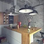 Кухня, мансарден стил интериорен дизайн снимки на готови проекти