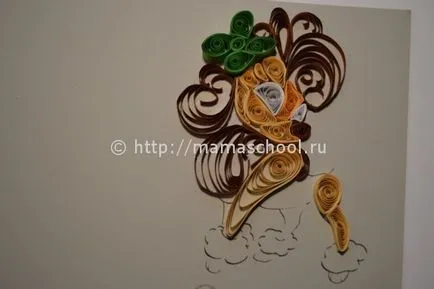 Quilling câine de master-class pas cu pas