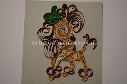 Quilling câine de master-class pas cu pas