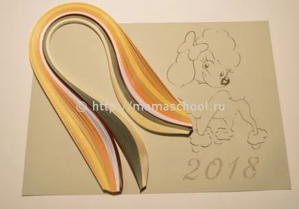 Quilling câine de master-class pas cu pas