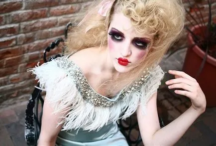 Make-up baba a Halloween, lépcsőzetes eljárást kell követni saját kezűleg