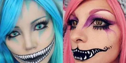 Smink Cheshire Cat az Alice csodaországban című Halloween kezük