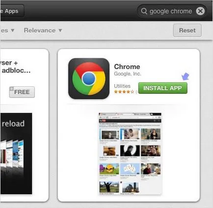 Versiune mobilă de crom, cum se instalează aypad browser-ul Chrome