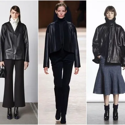 jachete din piele Trendy 2017-2018 moda elegant și imagini